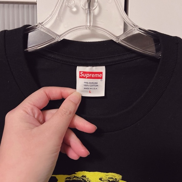 NWOT Supreme Mutants Tee Tshirt Black Highlight Yellow Logo Back Size L - Picture 4 of 9